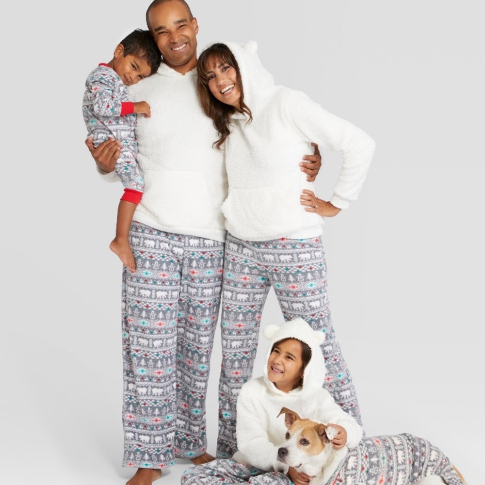Plush bear hoodie set kids